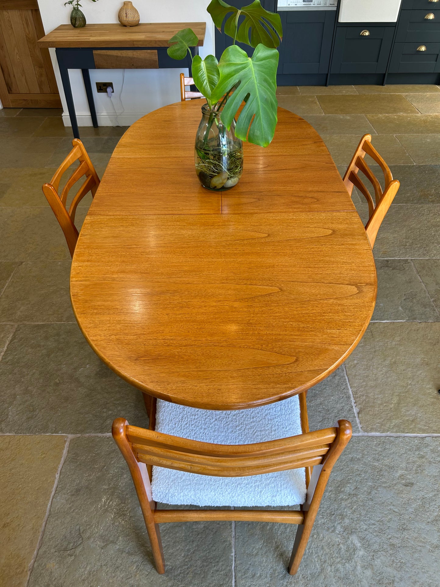 Mid Century Teak extending table and 4 Vintage chairs