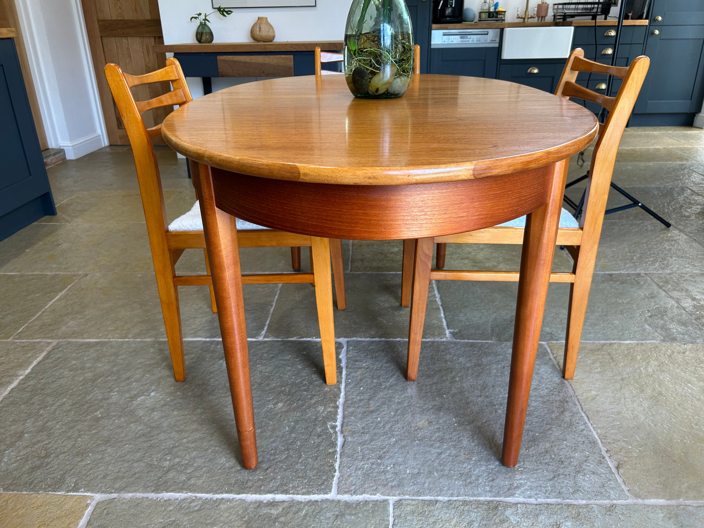 Mid Century Teak extending table and 4 Vintage chairs