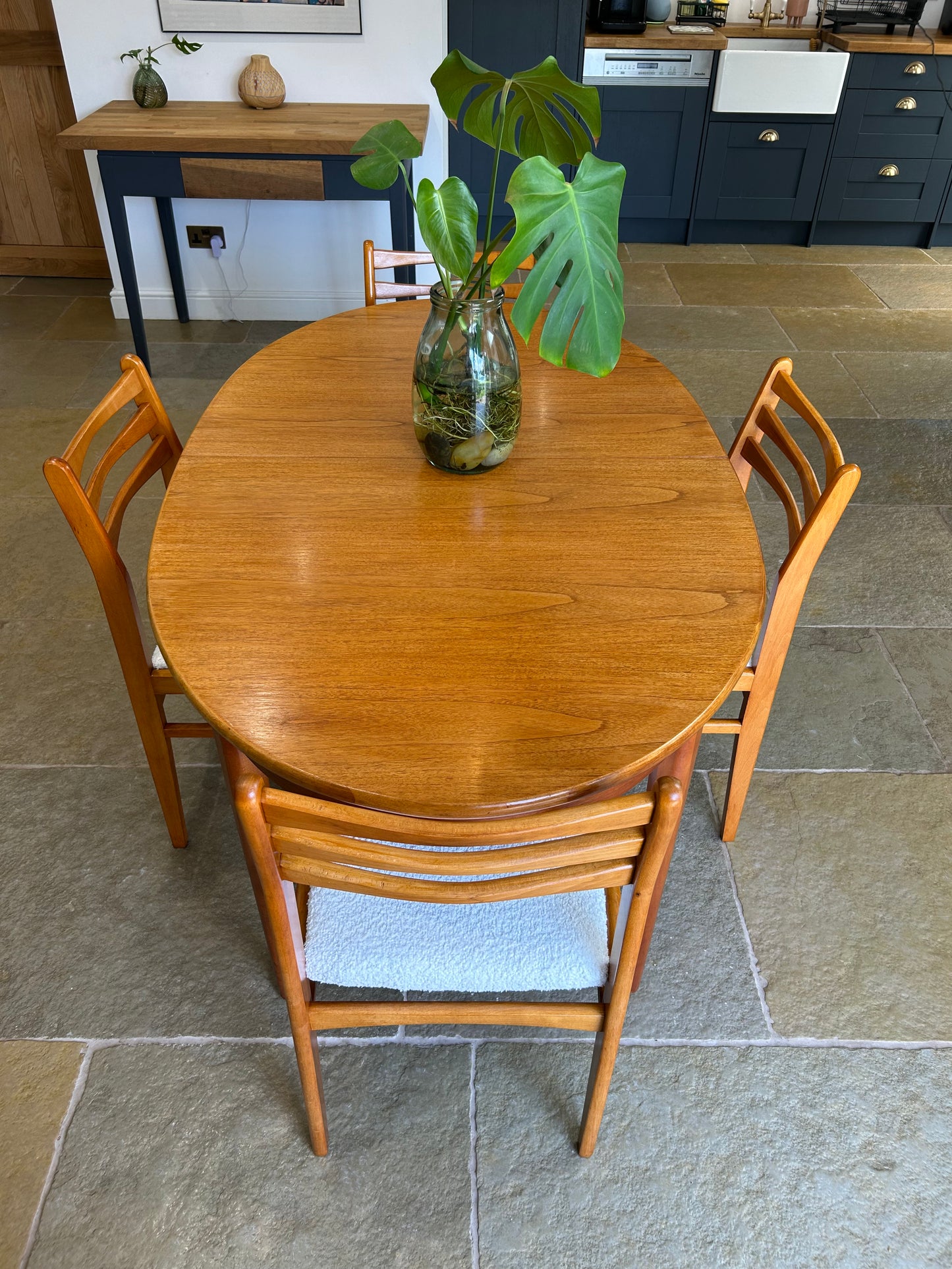 Mid Century Teak extending table and 4 Vintage chairs