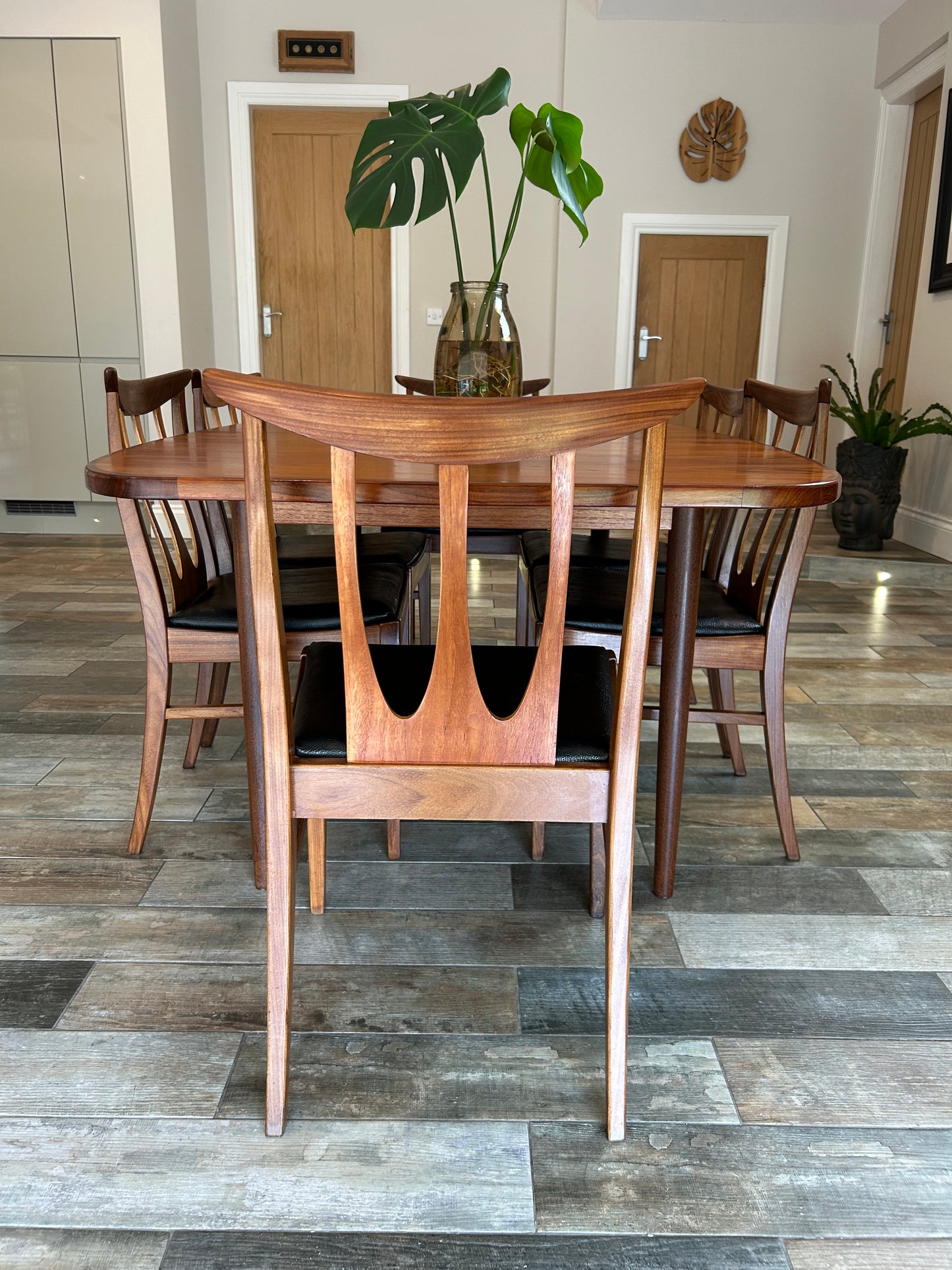 G Plan Brasilia teak MCM Extending Dining Table and 6 chairs