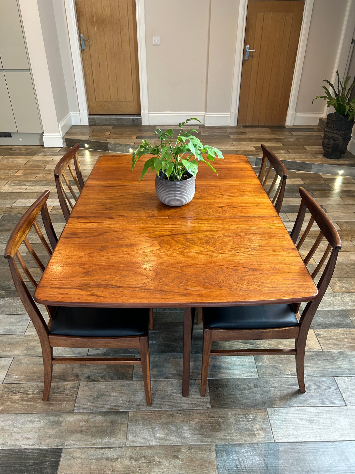 G Plan Brasilia MCM Folding Table and 4 chairs