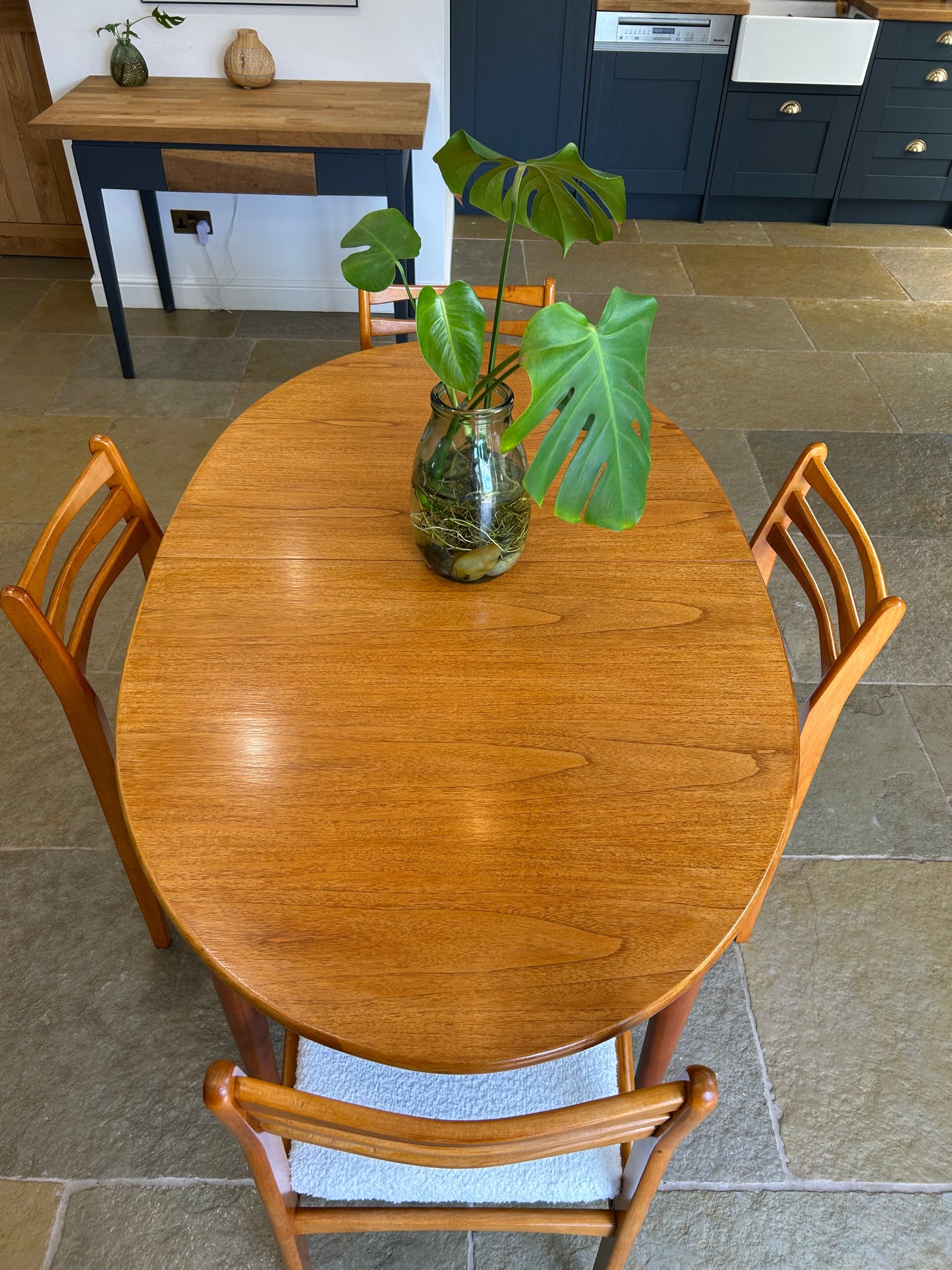 Mid Century Teak extending table and 4 Vintage chairs