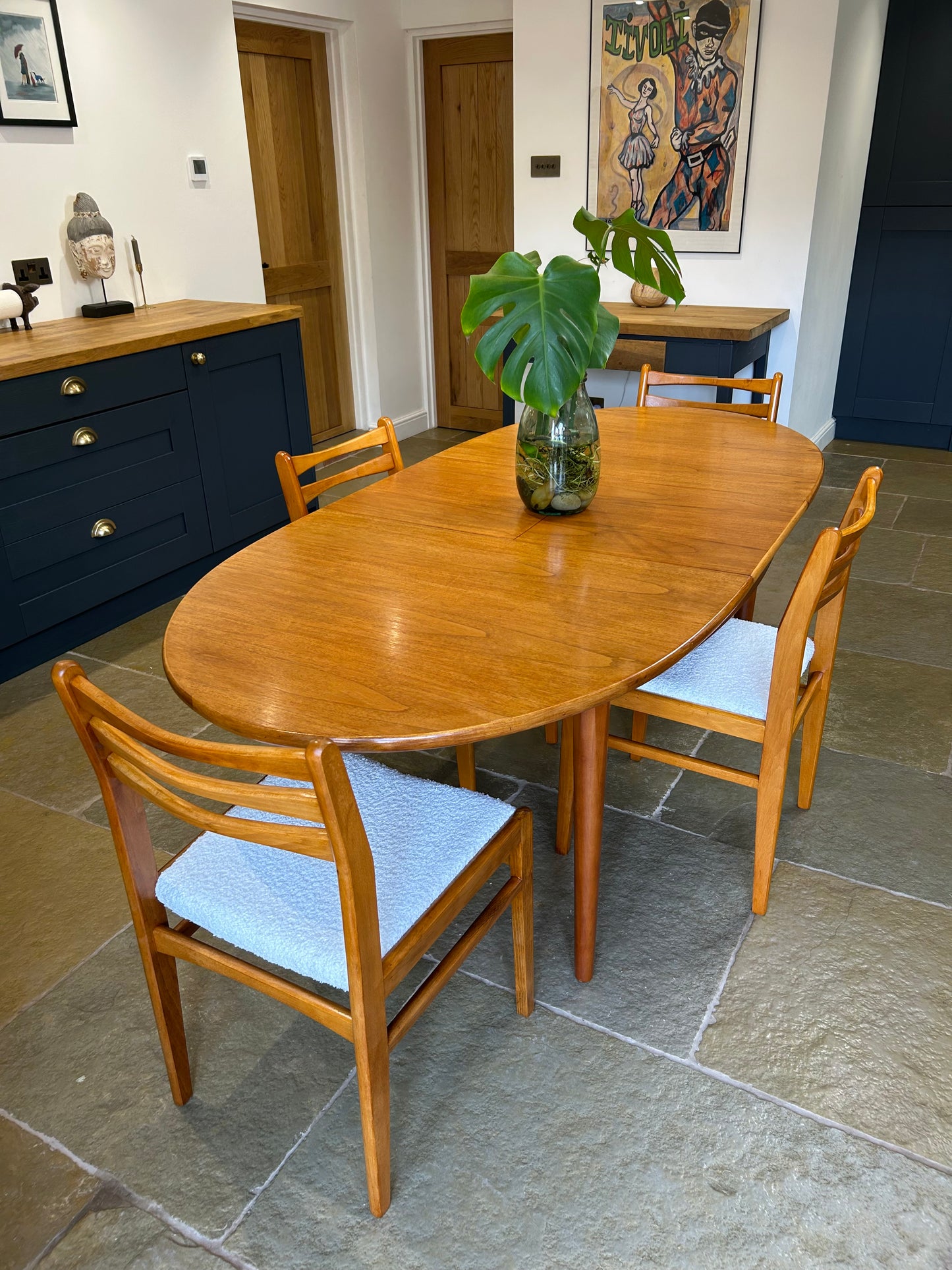 Mid Century Teak extending table and 4 Vintage chairs