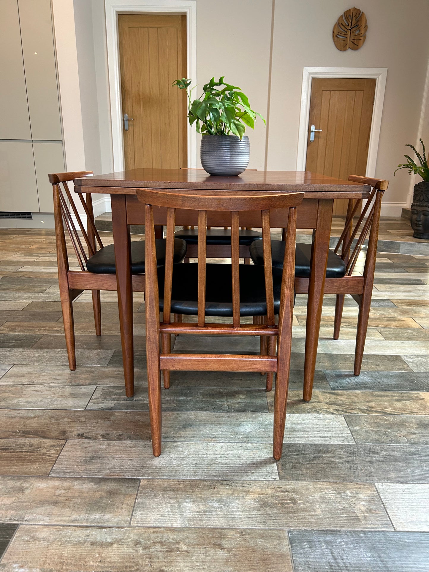MCM Teak table and 4 chairs Elliots of Newbury