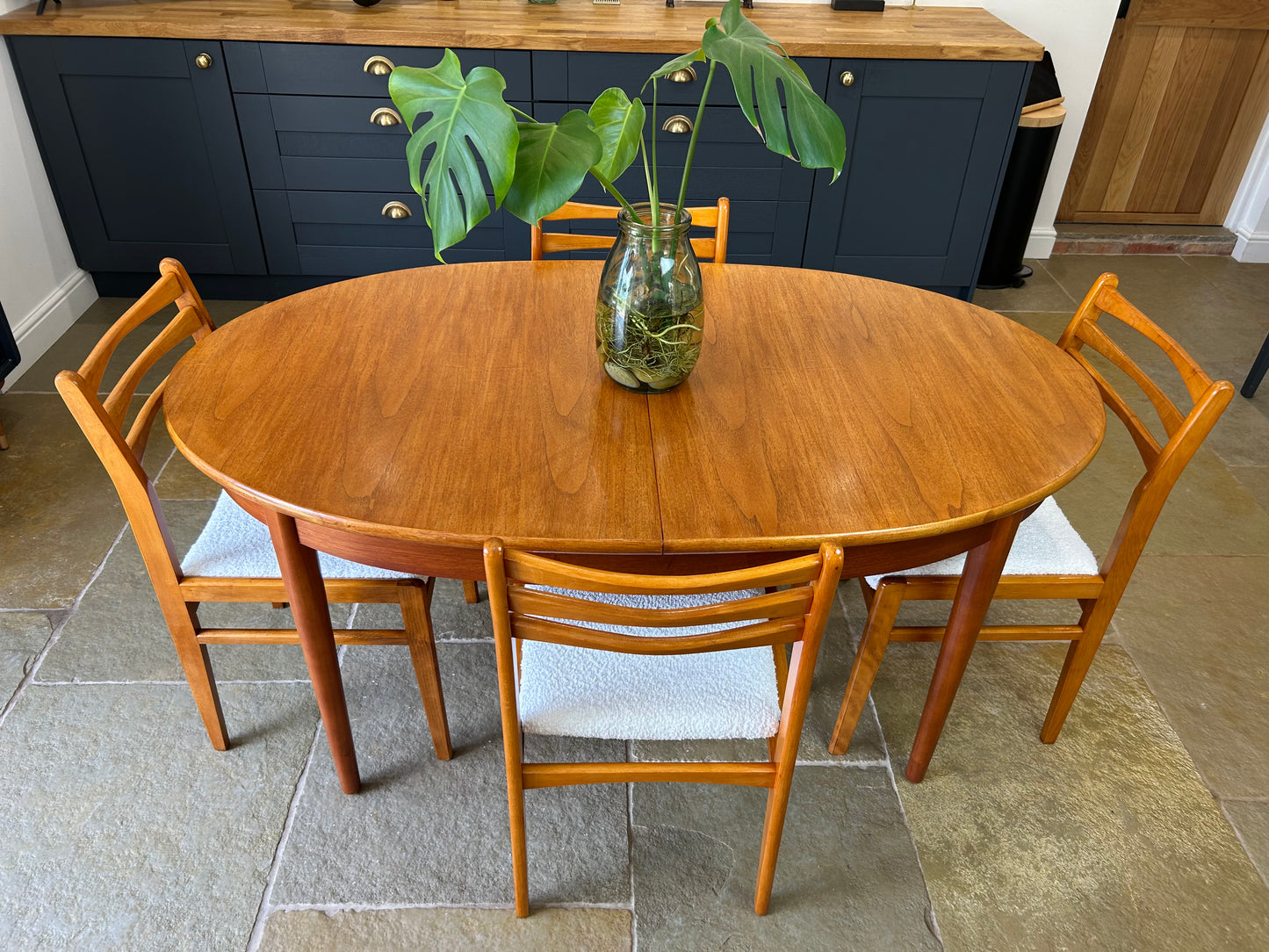 Mid Century Teak extending table and 4 Vintage chairs
