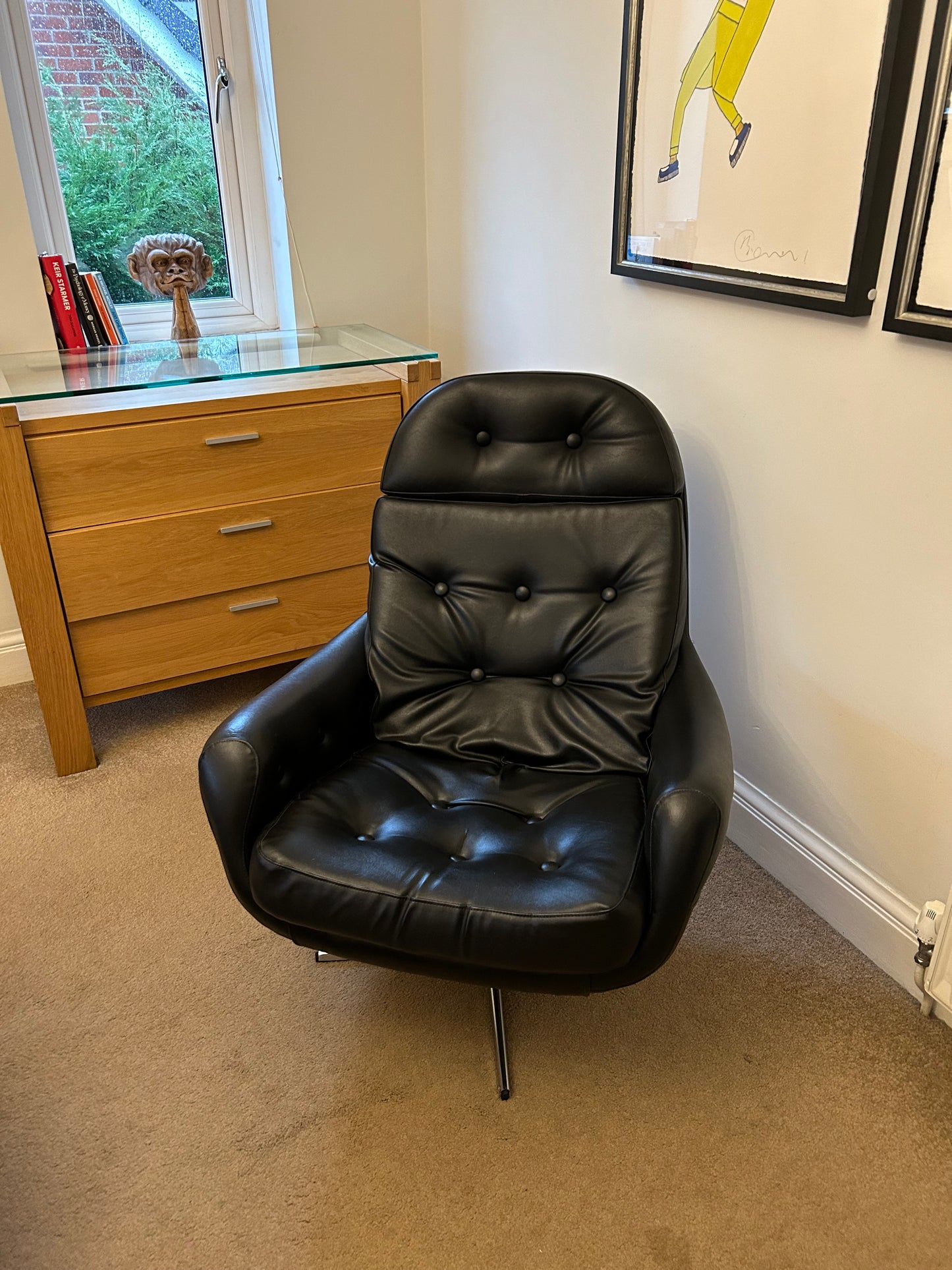 Vintage Black Egg Chair