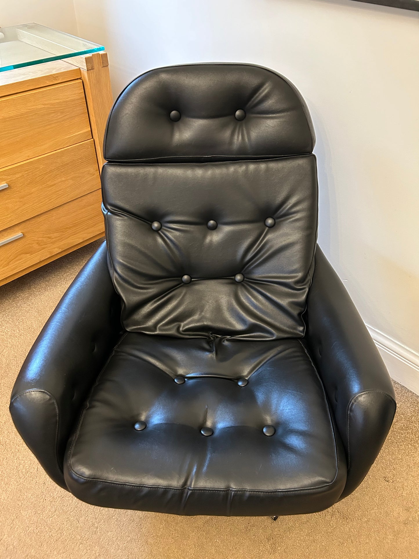 Vintage Black Egg Chair