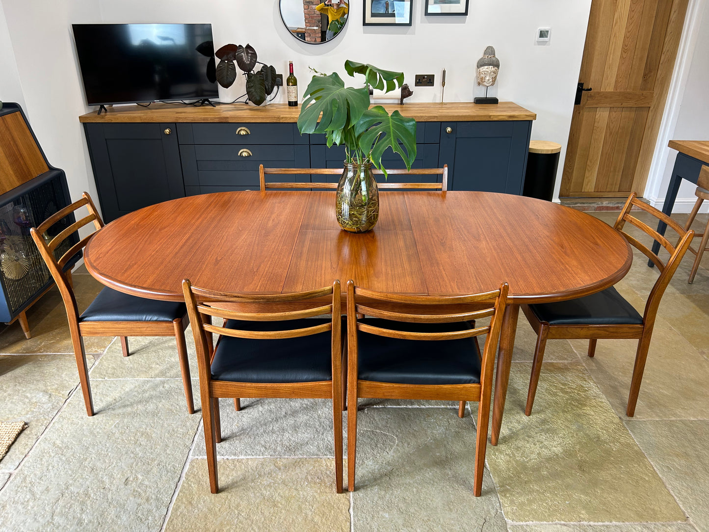 G Plan Fresco Vintage extending dining table and 6 chairs