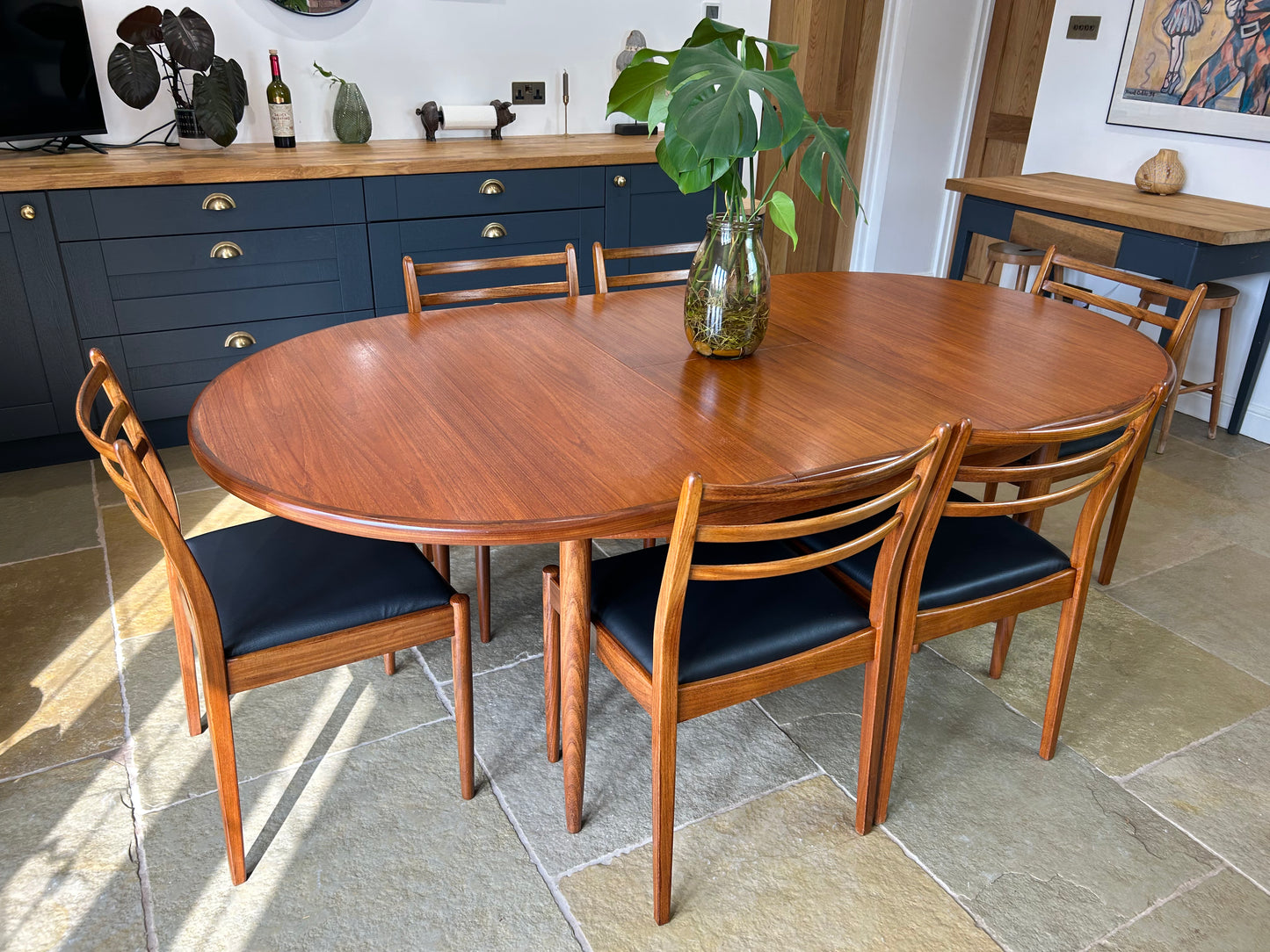 G Plan Fresco Vintage extending dining table and 6 chairs