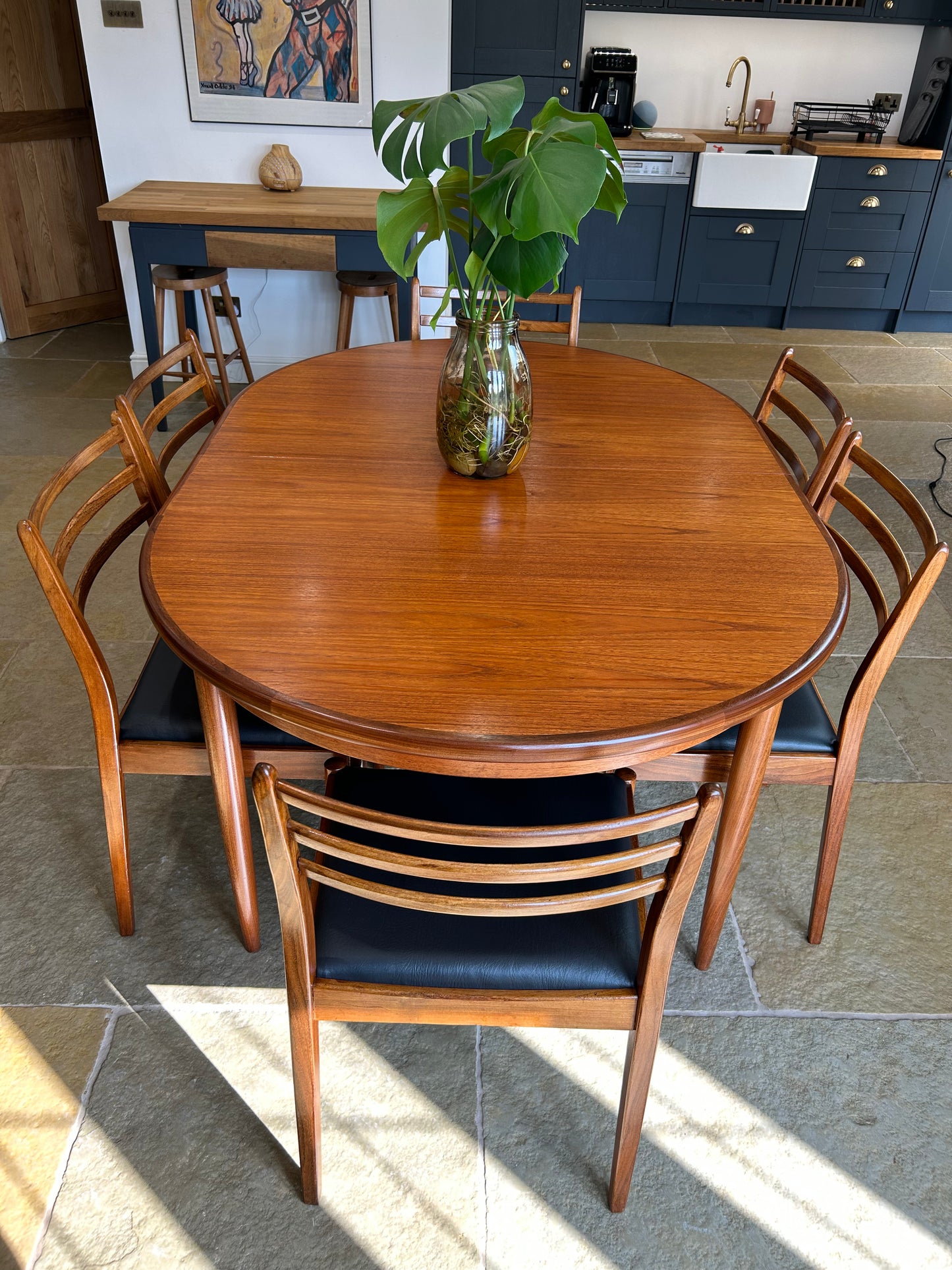 G Plan Fresco Vintage extending dining table and 6 chairs