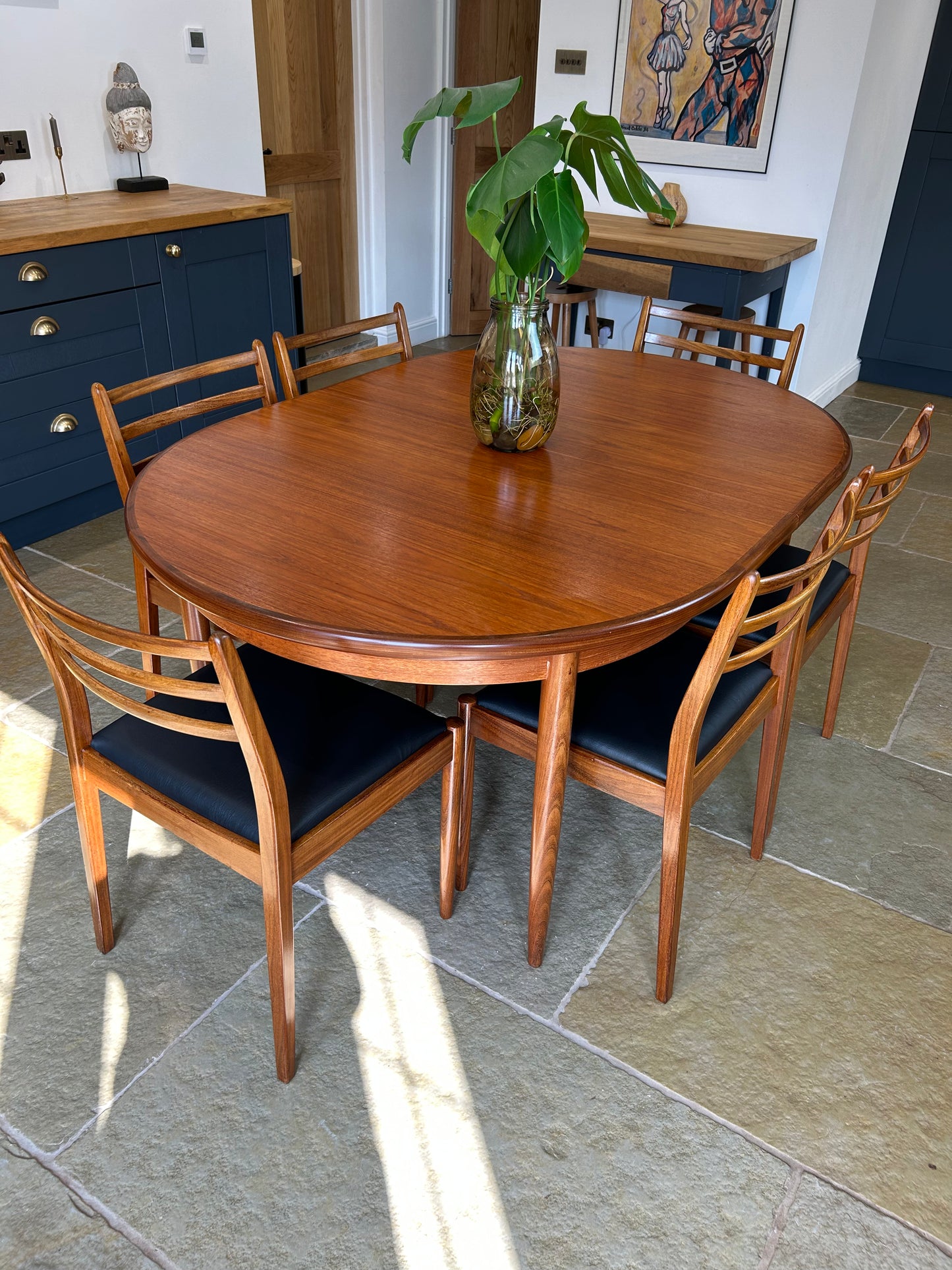 G Plan Fresco Vintage extending dining table and 6 chairs
