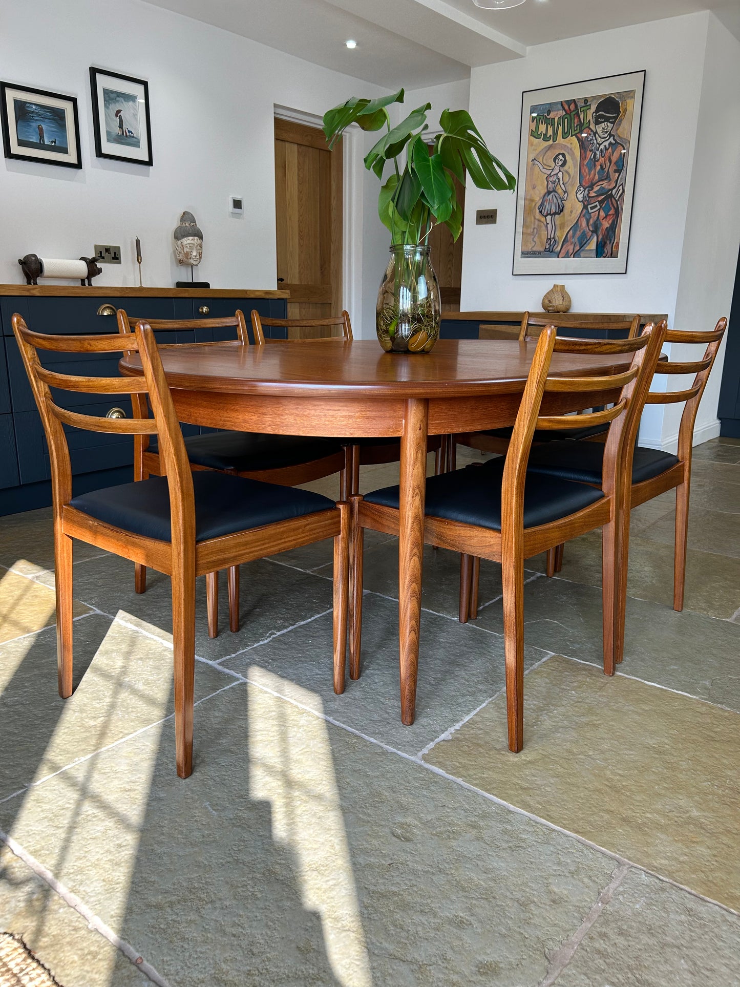 G Plan Fresco Vintage extending dining table and 6 chairs