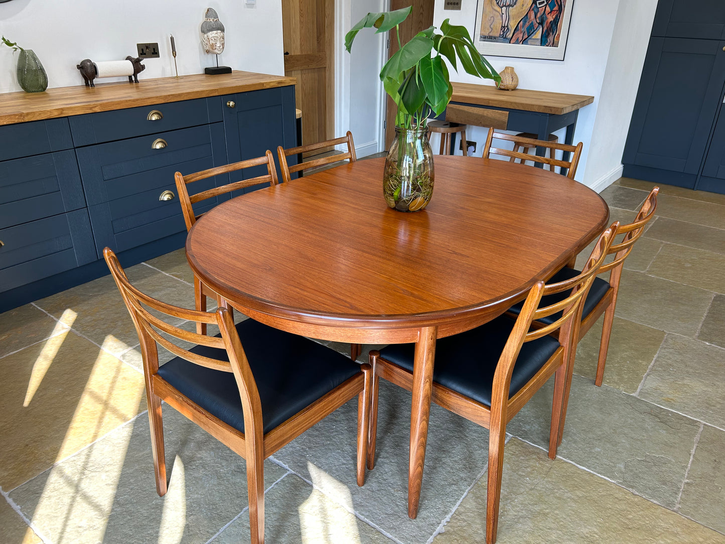 G Plan Fresco Vintage extending dining table and 6 chairs