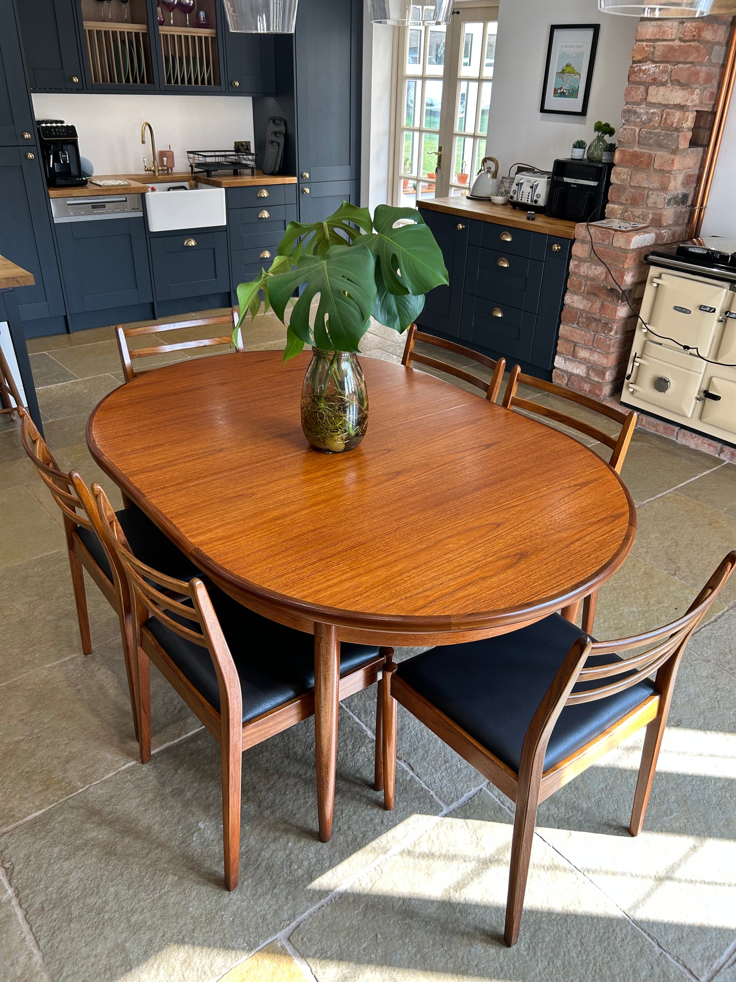 G Plan Fresco Vintage extending dining table and 6 chairs