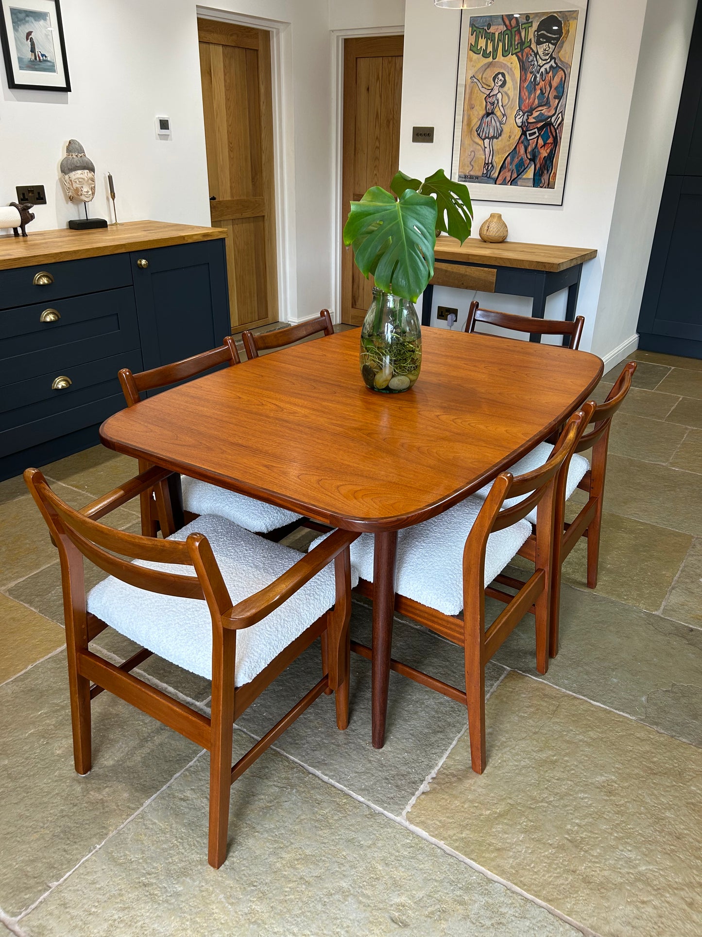 G Plan Fresco Vintage extending Dining Table and 6 mid century chairs