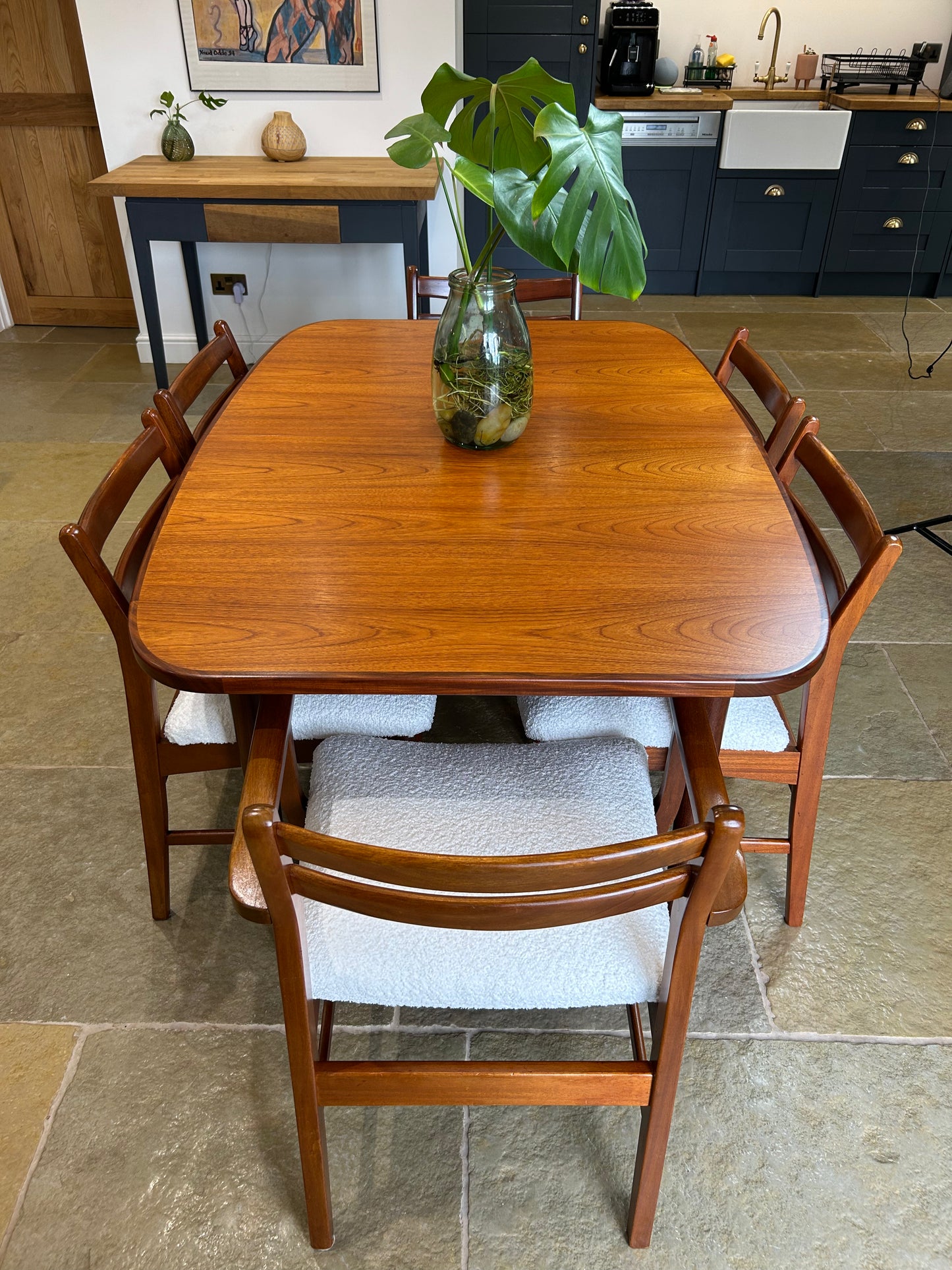 G Plan Fresco Vintage extending Dining Table and 6 mid century chairs