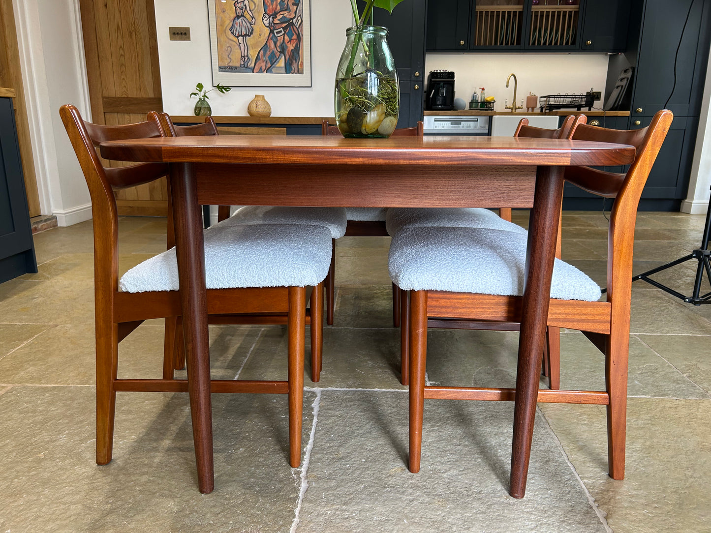G Plan Fresco Vintage extending Dining Table and 6 mid century chairs