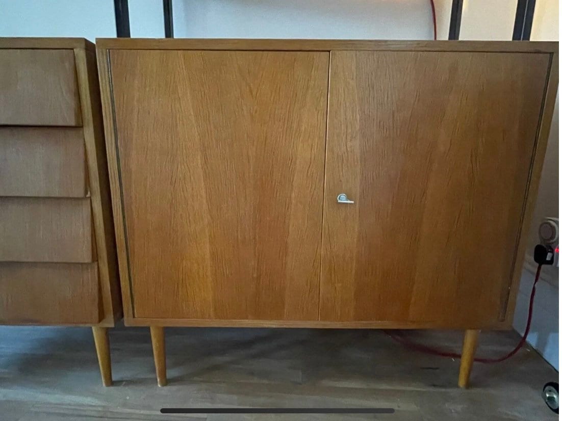 Modular Shelving Wall Unit mid century Czech 1970s
