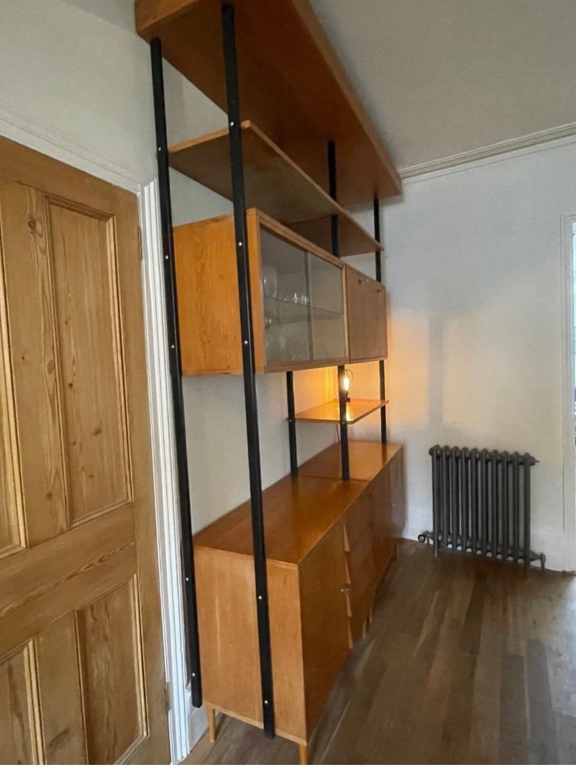 Modular Shelving Wall Unit mid century Czech 1970s