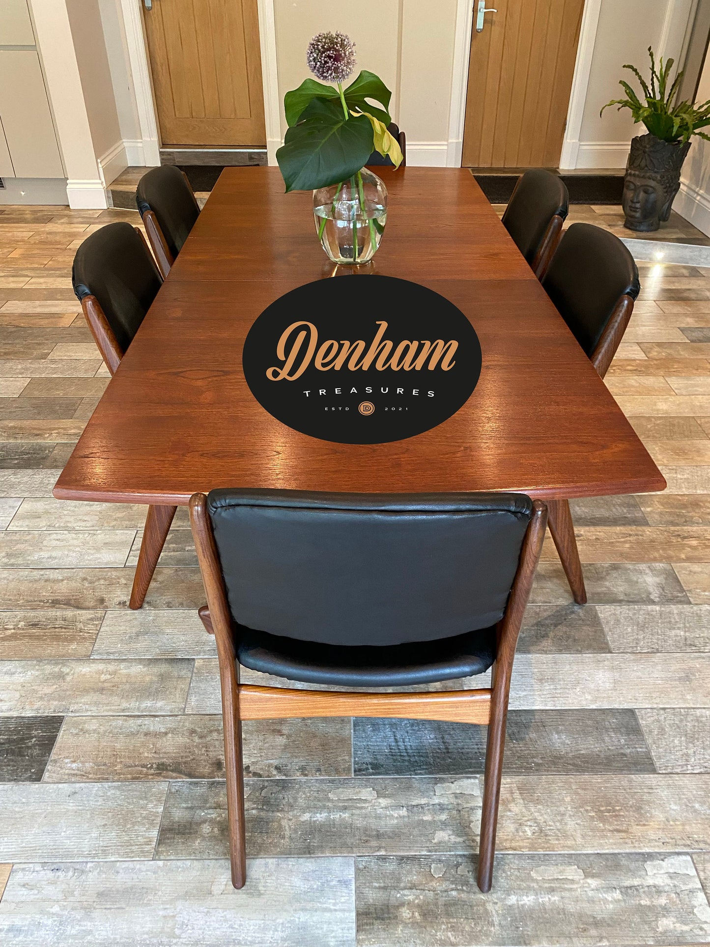 Vintage Vanson MCM dining table & 6 chairs