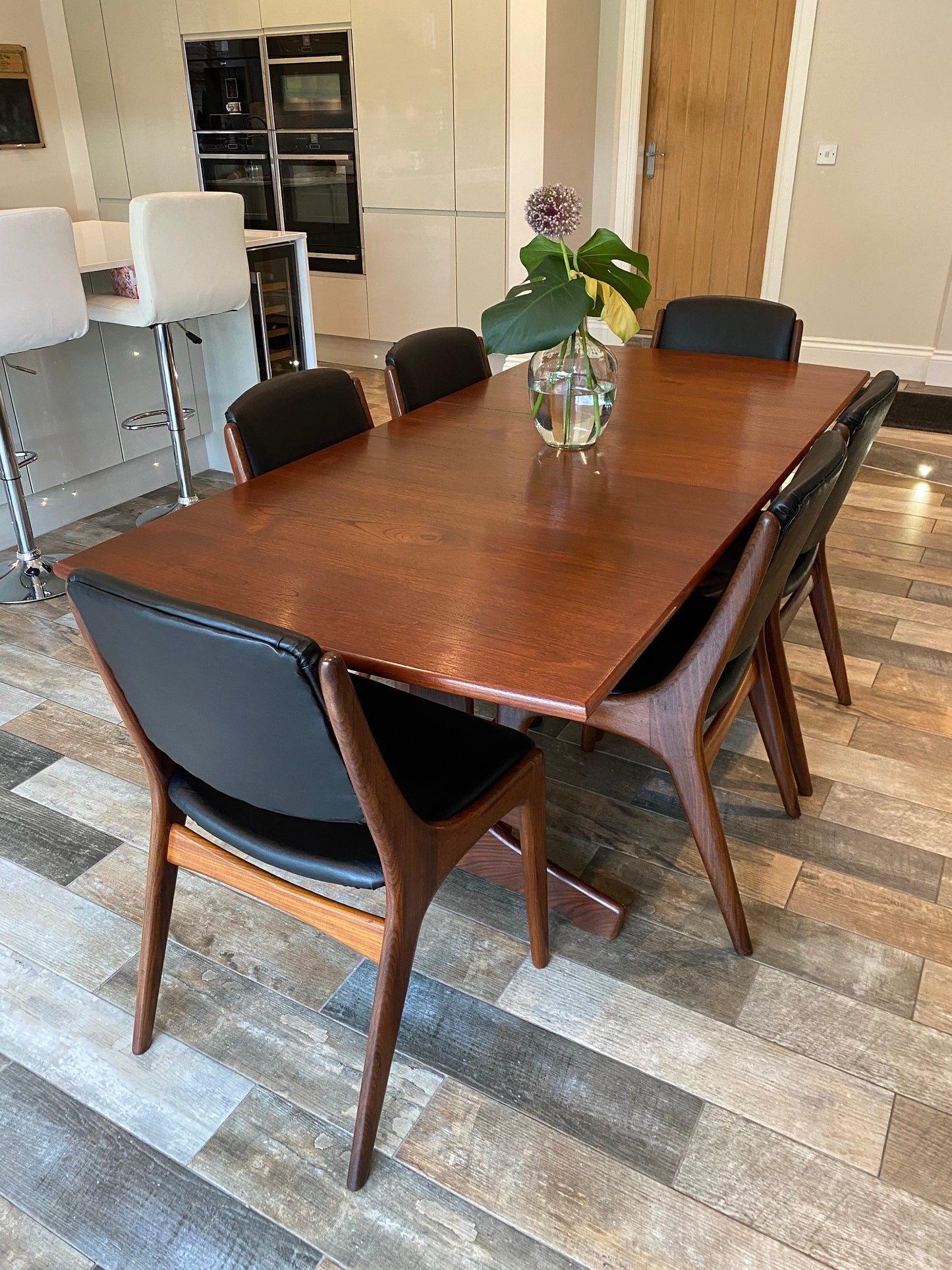 Vintage Vanson MCM dining table & 6 chairs