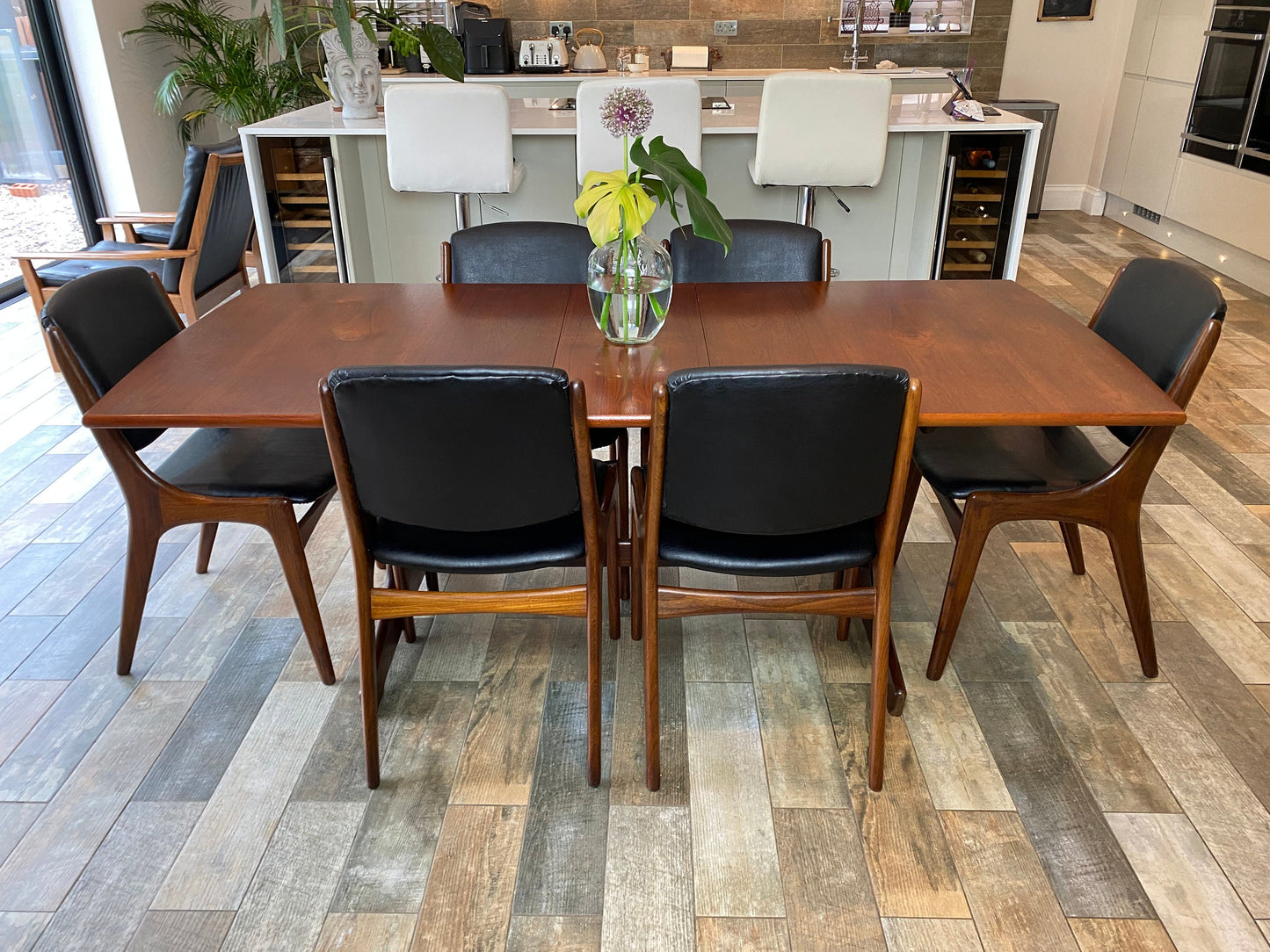 Vintage Vanson MCM dining table & 6 chairs